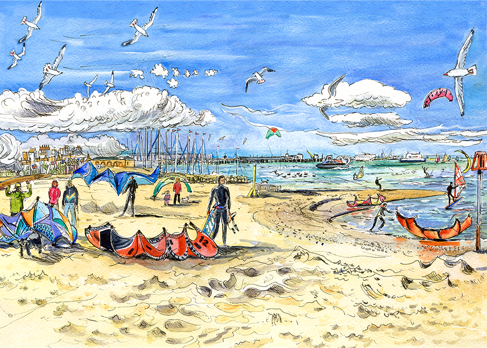 348 Ryde kite surfers