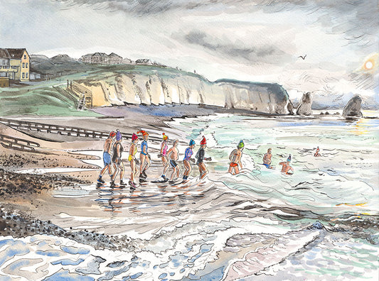 526 - Wild swimmers at Freshwater Bay