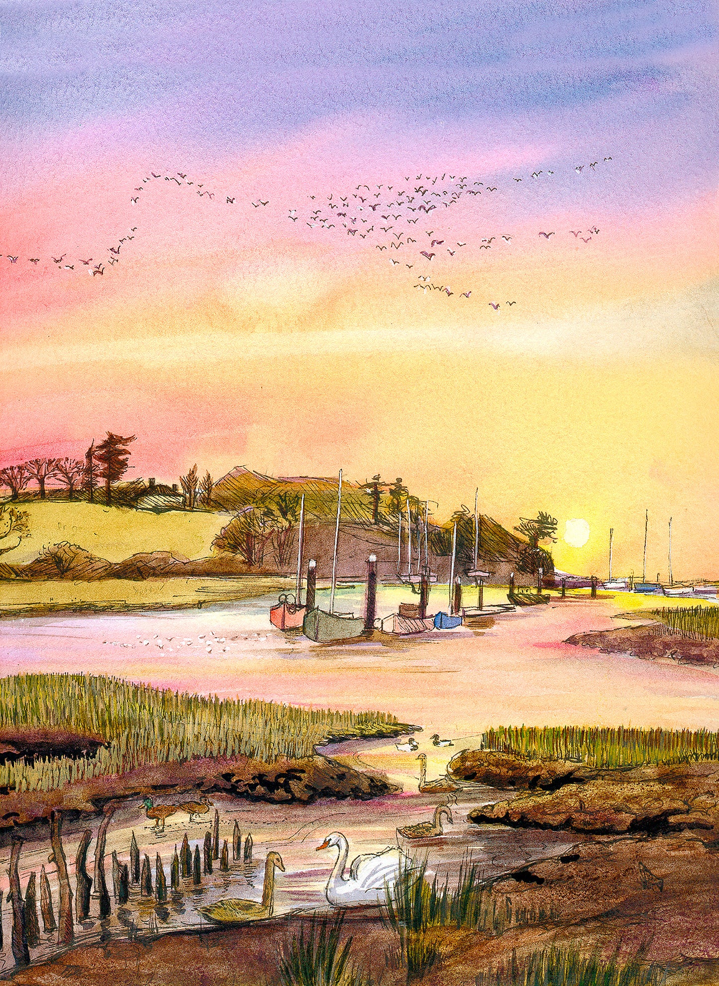 95 - Sunset on the river Yar