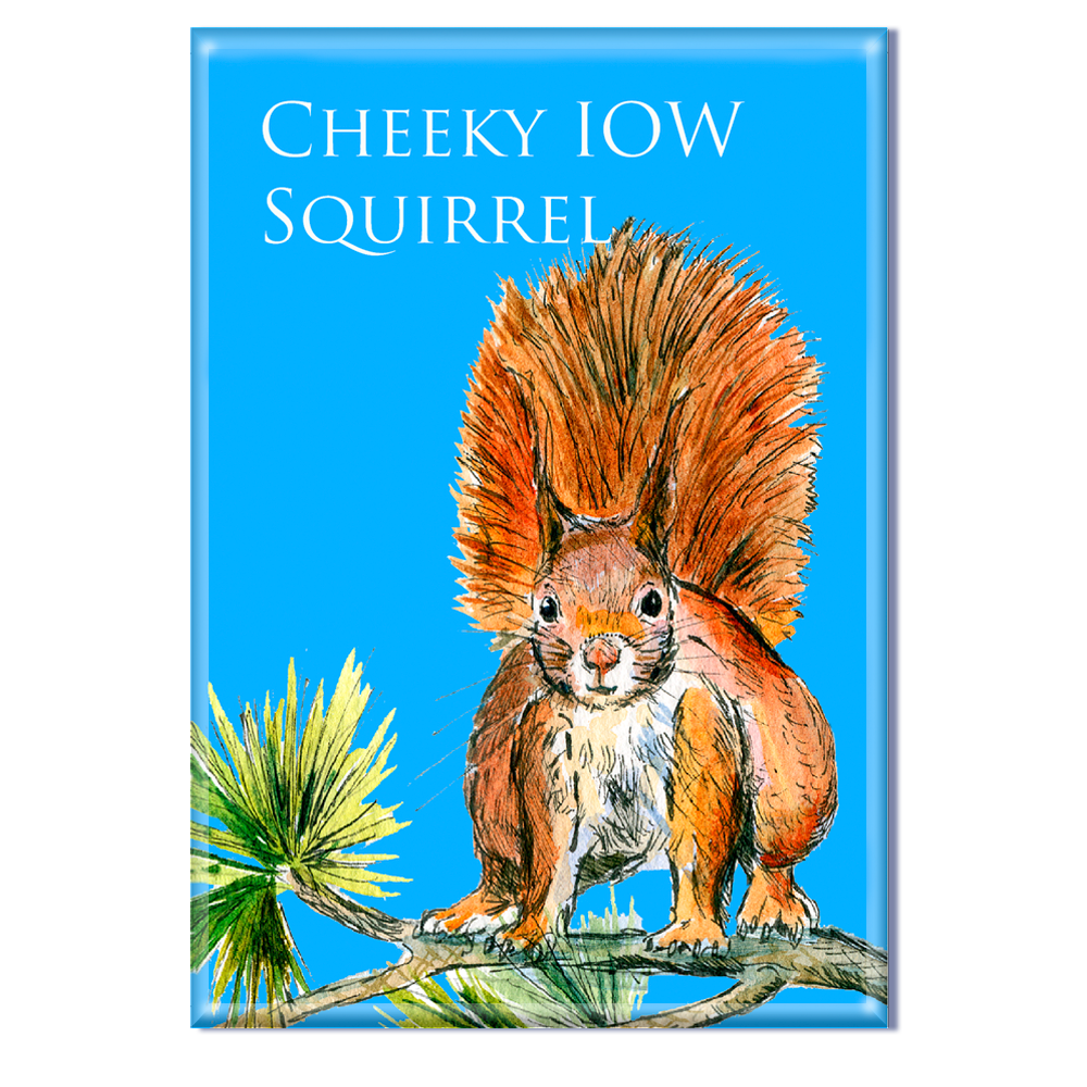 197 Cheeky IOW Squirrel - Fridge Magnet 79 x 54mm