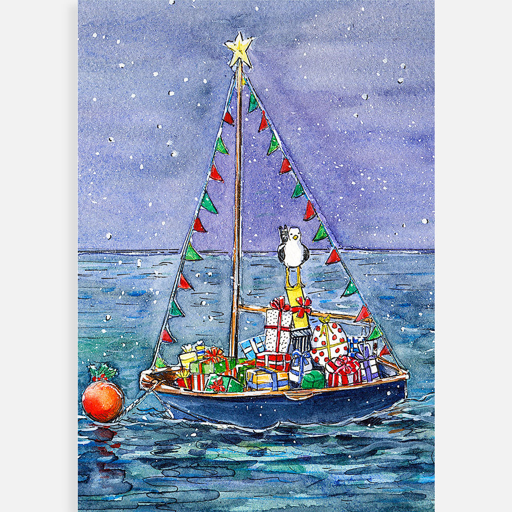 Card - Christmas Dinghy