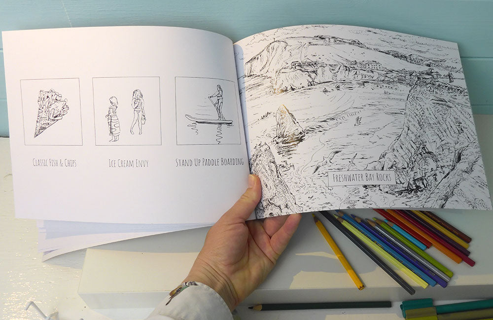 The Isle of Wight Colouring Book for everyone by Maria Ward