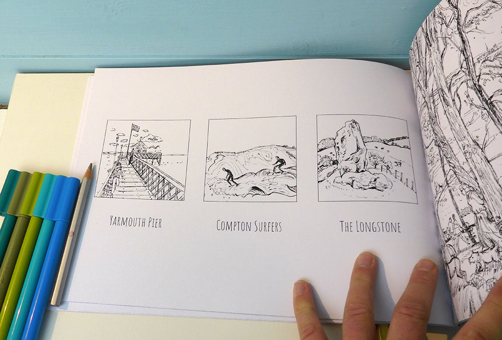 The Isle of Wight Colouring Book for everyone by Maria Ward