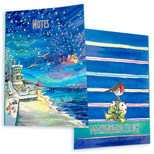 479 Santa at Appley – A6 Notebook Lined