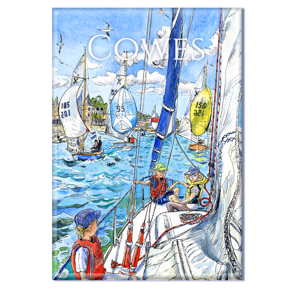 350 Cowes - Fridge Magnet 79 x 54mm