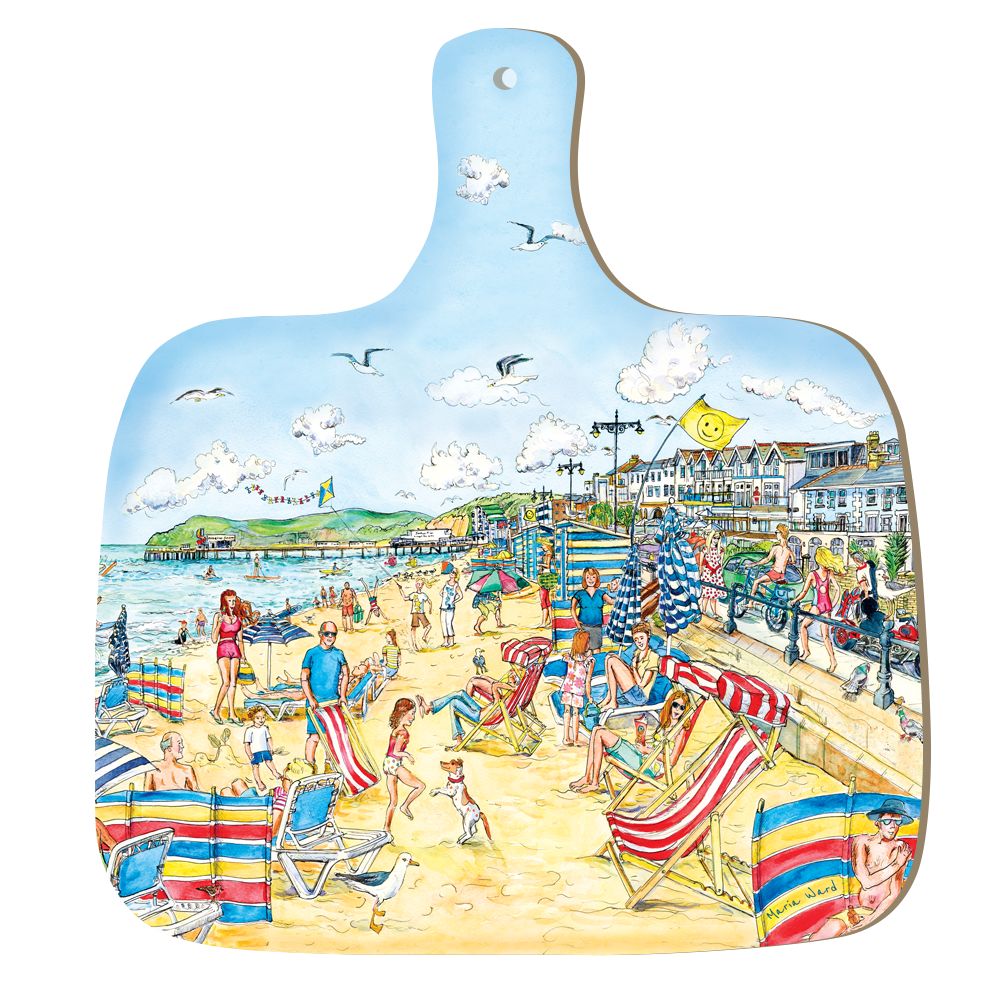 465 – Chopping Board medium featuring Steves Beach Sandown
