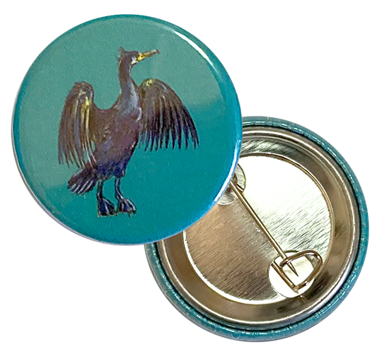 Pin Badge 24mm - Cormorant