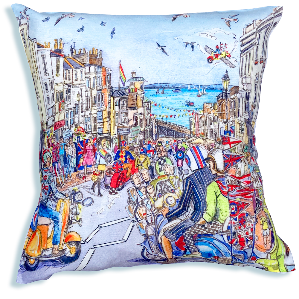 43cm Cushion Cover - 377 Ryde Scooters
