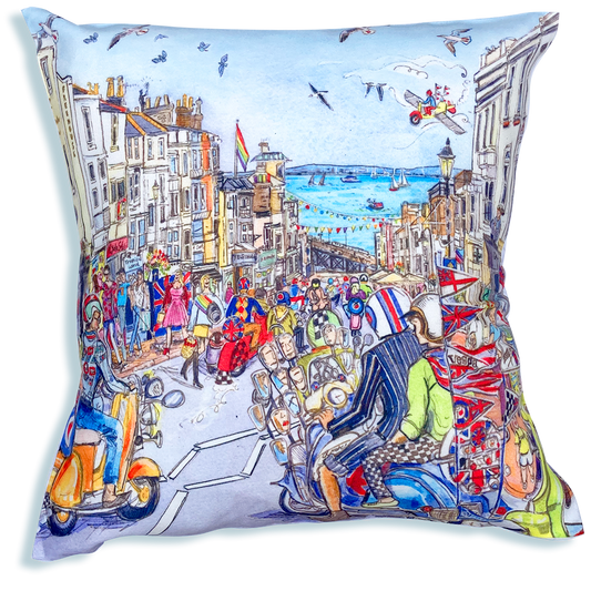 43cm Cushion Cover - 377 Ryde Scooters