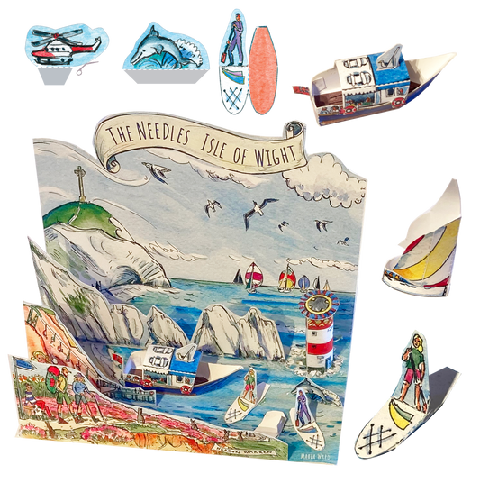 The Needles, Headon Warren and Tennyson Downs - Make your own Diorama