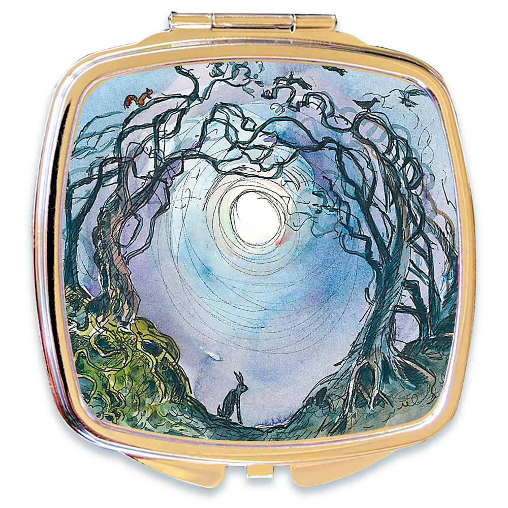 Hare at Moonlight - Compact Mirror