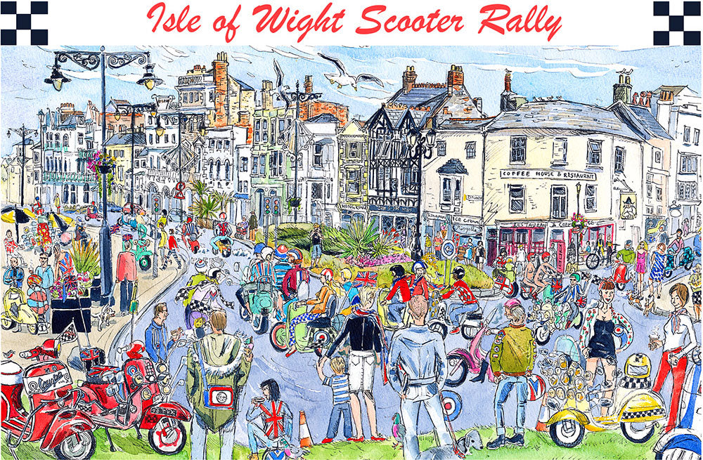 330 - IOW Scooter Rally - Fridge Magnet