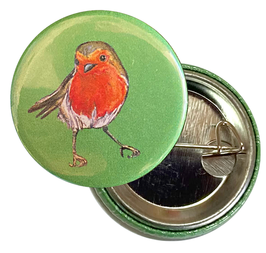 Pin Badge 24mm - Robin