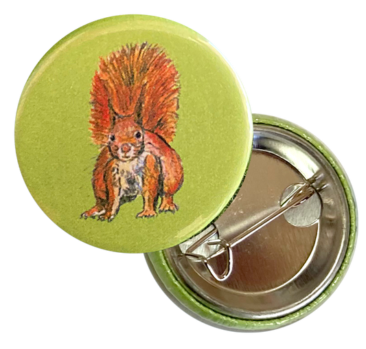 Pin Badge 24mm - Red squirrel