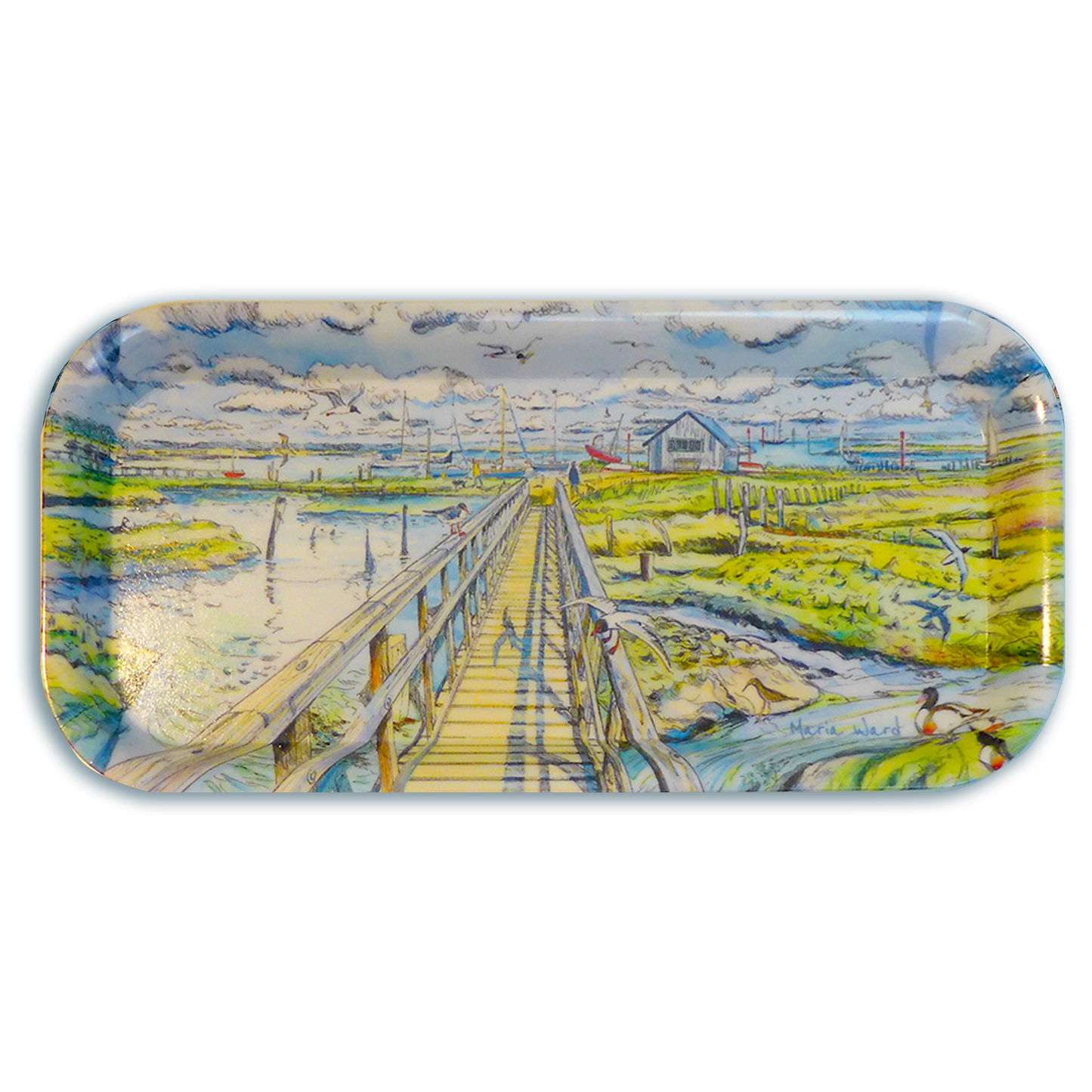 210 - Newtown - Small melamine tray 28x13cm