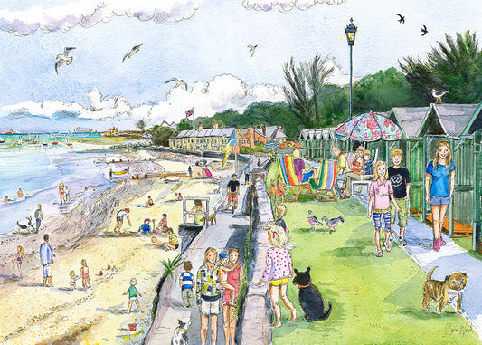 224 - Sun and splashes at Puckpool - Ryde