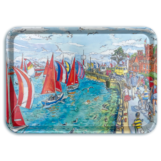 295 Racing at Cowes - Large Tray 43x29.5cm