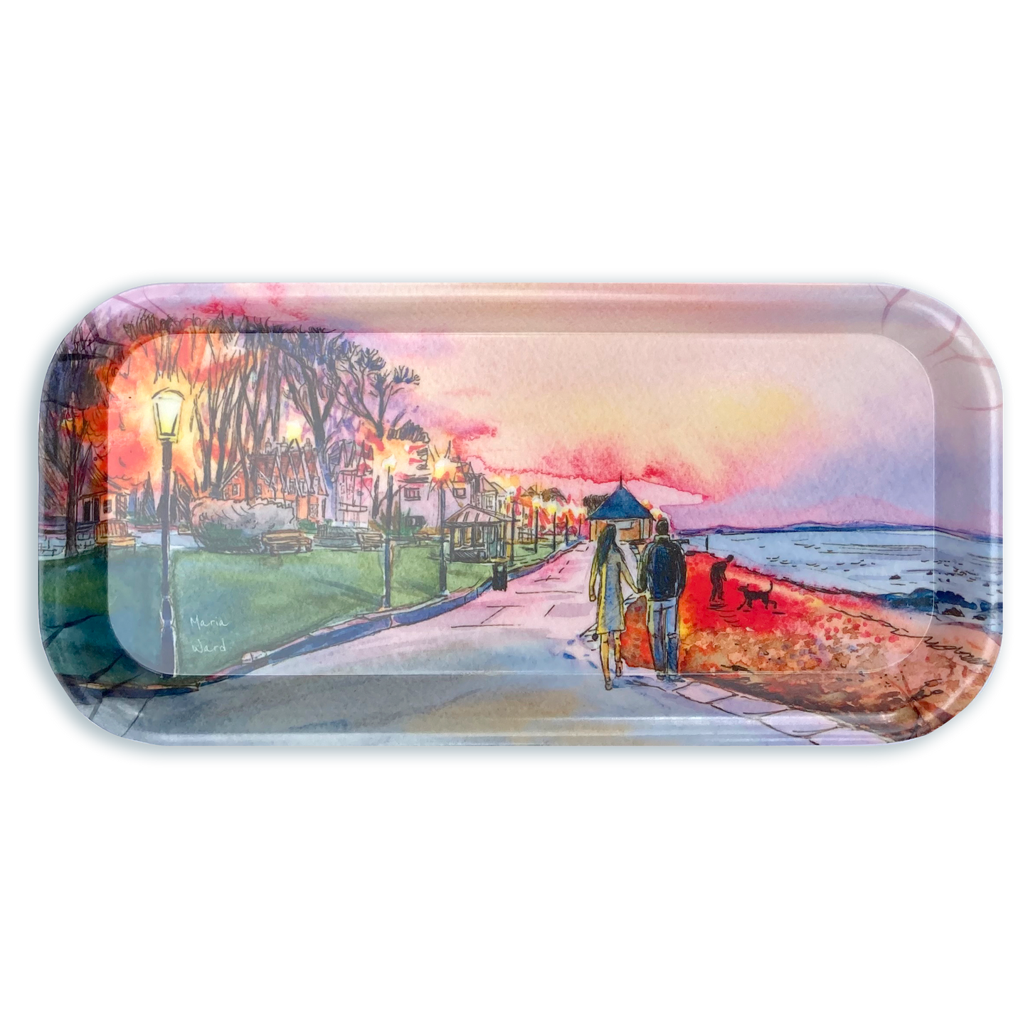 361 Cowes sunset Small Tray