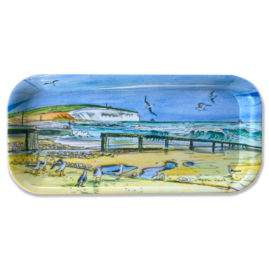 399 Shanklin Beach - Small Melamine Tray