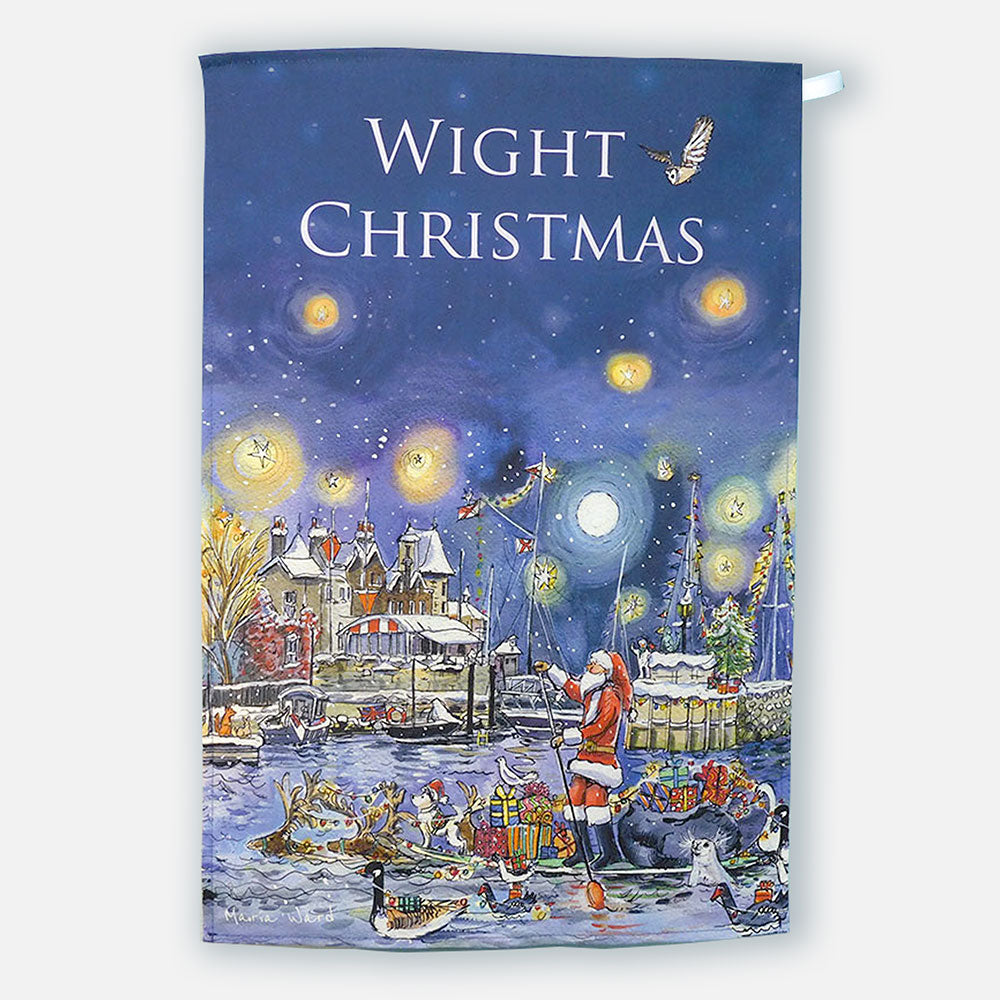 Tea Towel - Wight Christmas - R.Y.S Santa