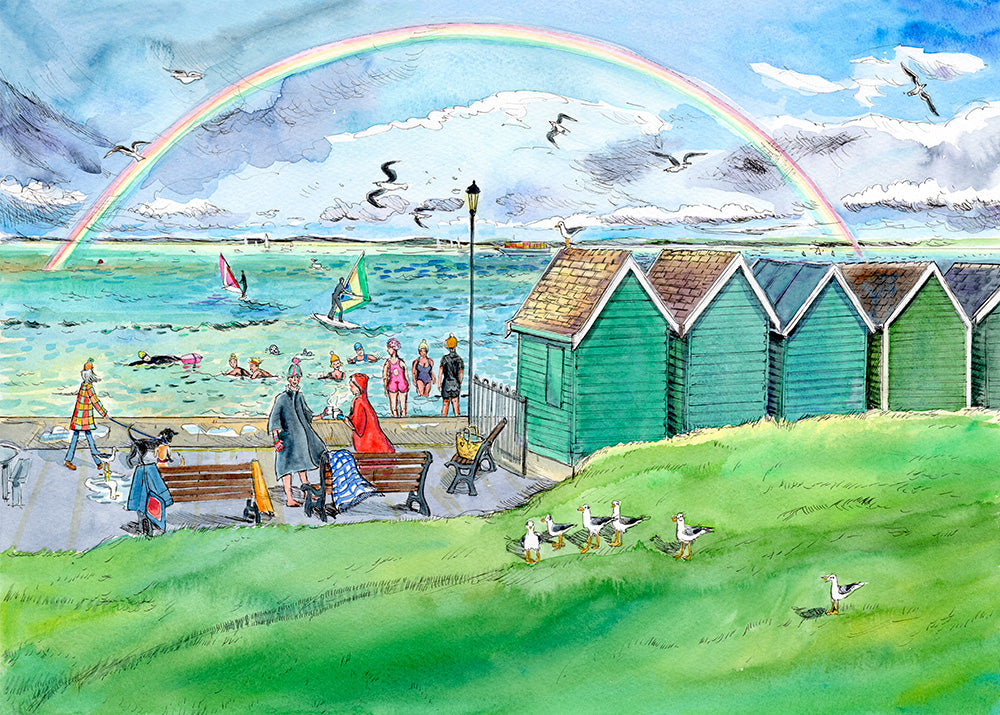 500 - Sea swimming, a rainbow to the soul - Gurnard - Giclée print