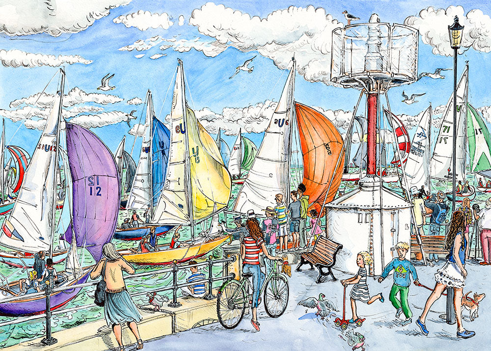 540 Mermaids race off Egypt Point Cowes - Original Painting