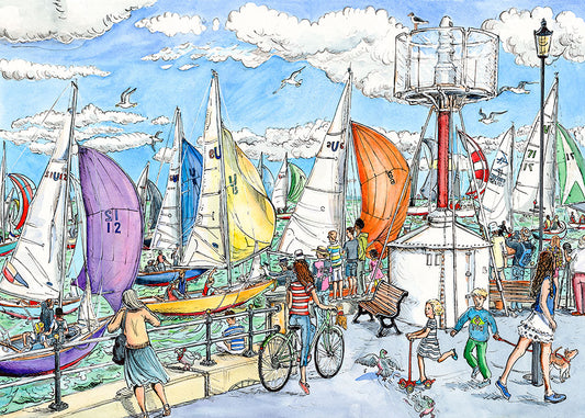 540 Mermaids race off Egypt Point Cowes - Original Painting