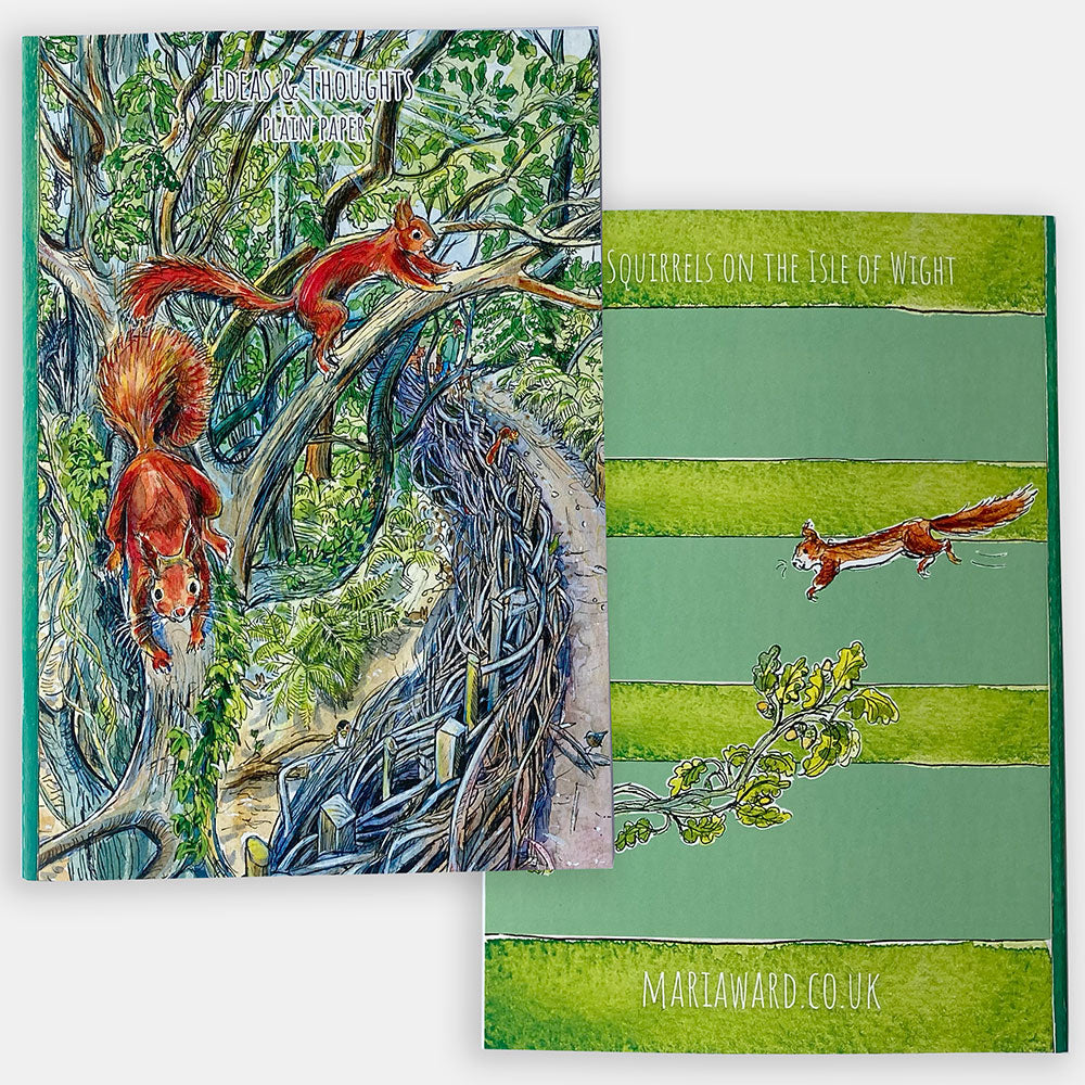 464 Red squirrels at Alverstone - A5 Notebook Plain image 0