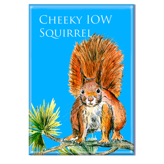 197 Cheeky IOW Squirrel - Fridge Magnet 79 x 54mm