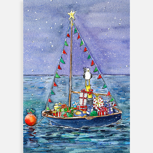 Card - Christmas Dinghy