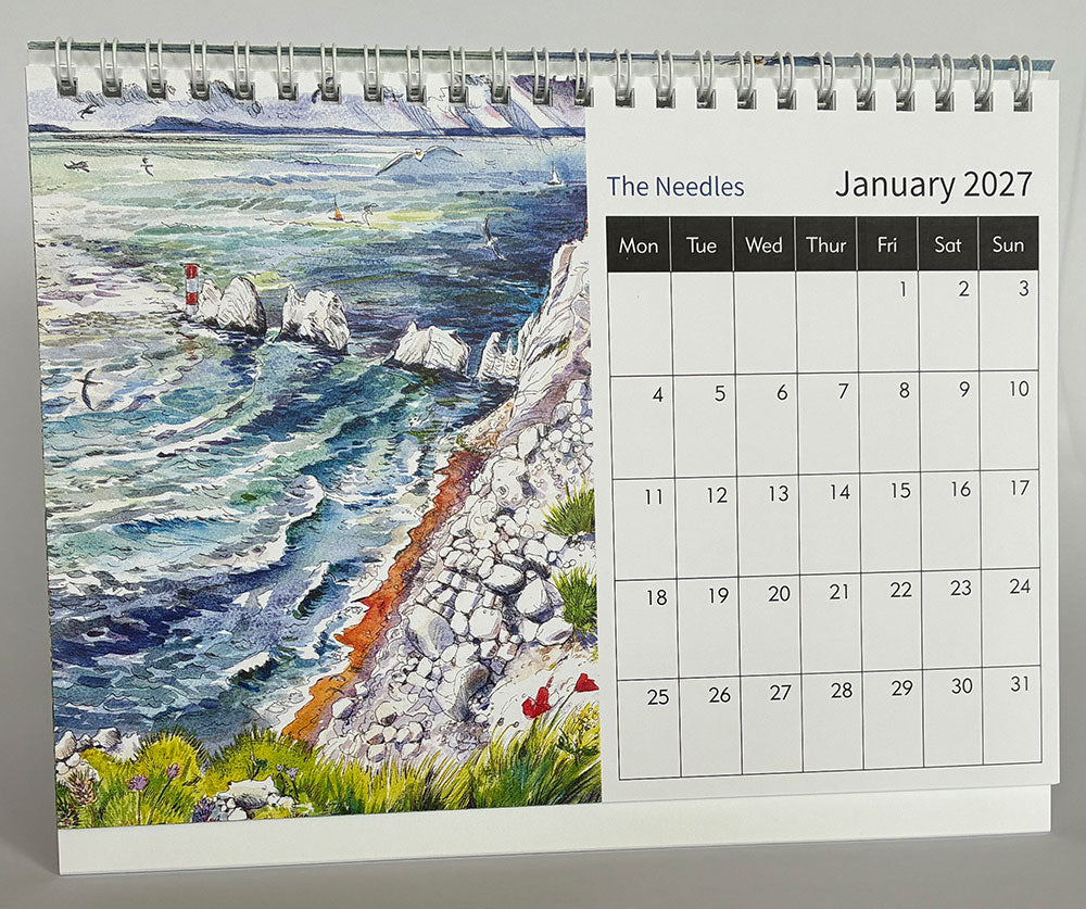 2027 Desktop Calendar A5 Landscape format