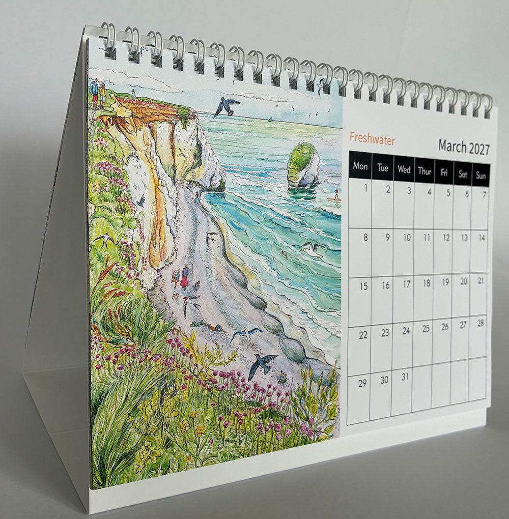 2027 Desktop Calendar A5 Landscape format