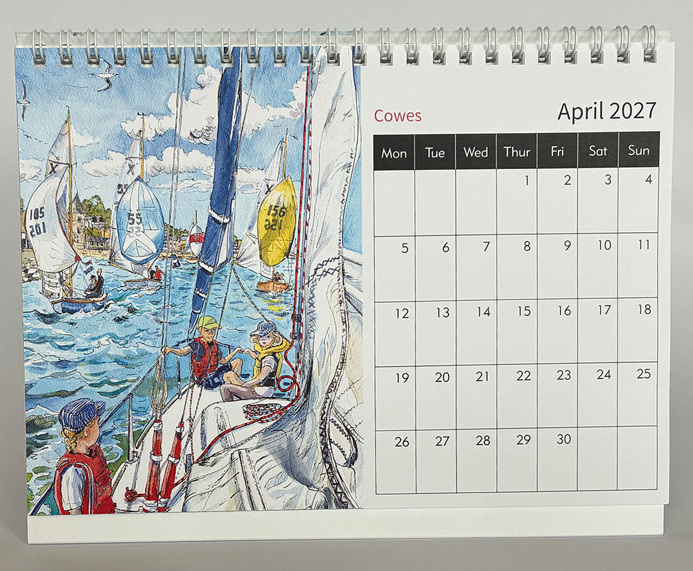 2027 Desktop Calendar A5 Landscape format