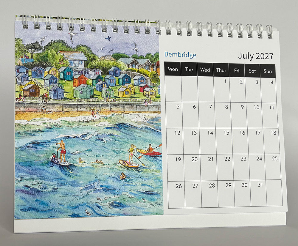 2027 Desktop Calendar A5 Landscape format