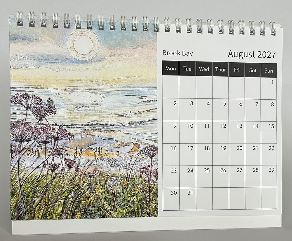 2027 Desktop Calendar A5 Landscape format