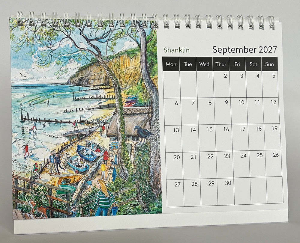 2027 Desktop Calendar A5 Landscape format