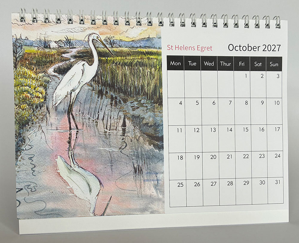 2027 Desktop Calendar A5 Landscape format
