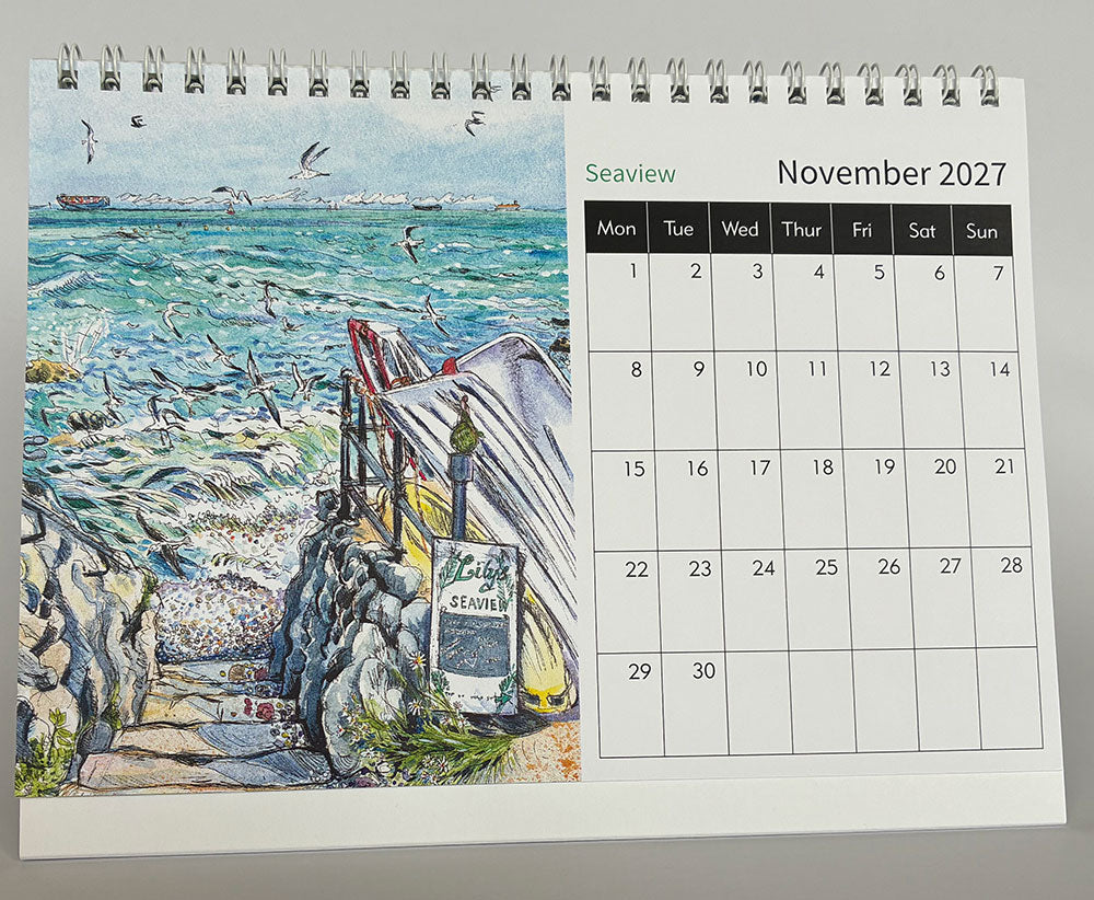 2027 Desktop Calendar A5 Landscape format