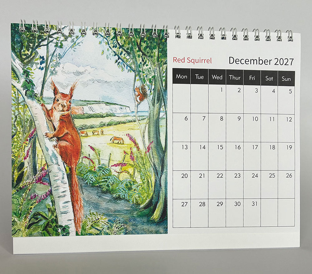 2027 Desktop Calendar A5 Landscape format