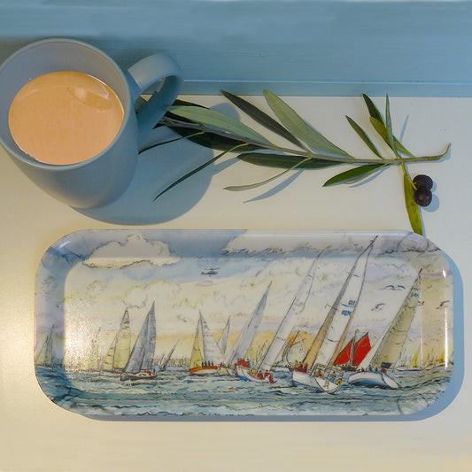 436 - Round the Island race at Cowes - Small melamine tray