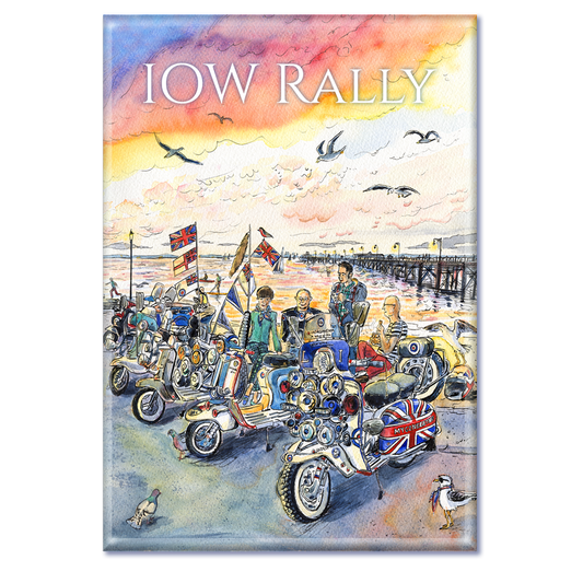 378 - Scooter Sunset - Fridge Magnet