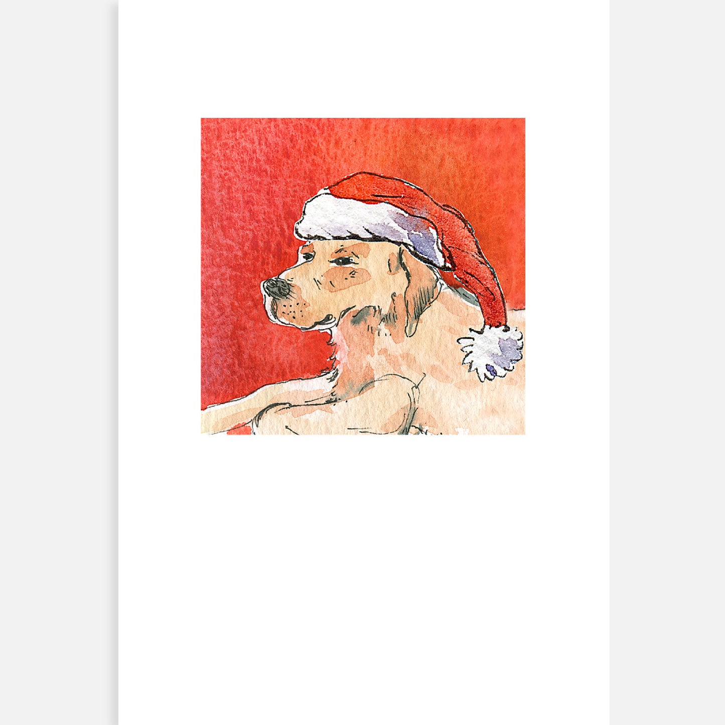 Card - Contented Christmas canine