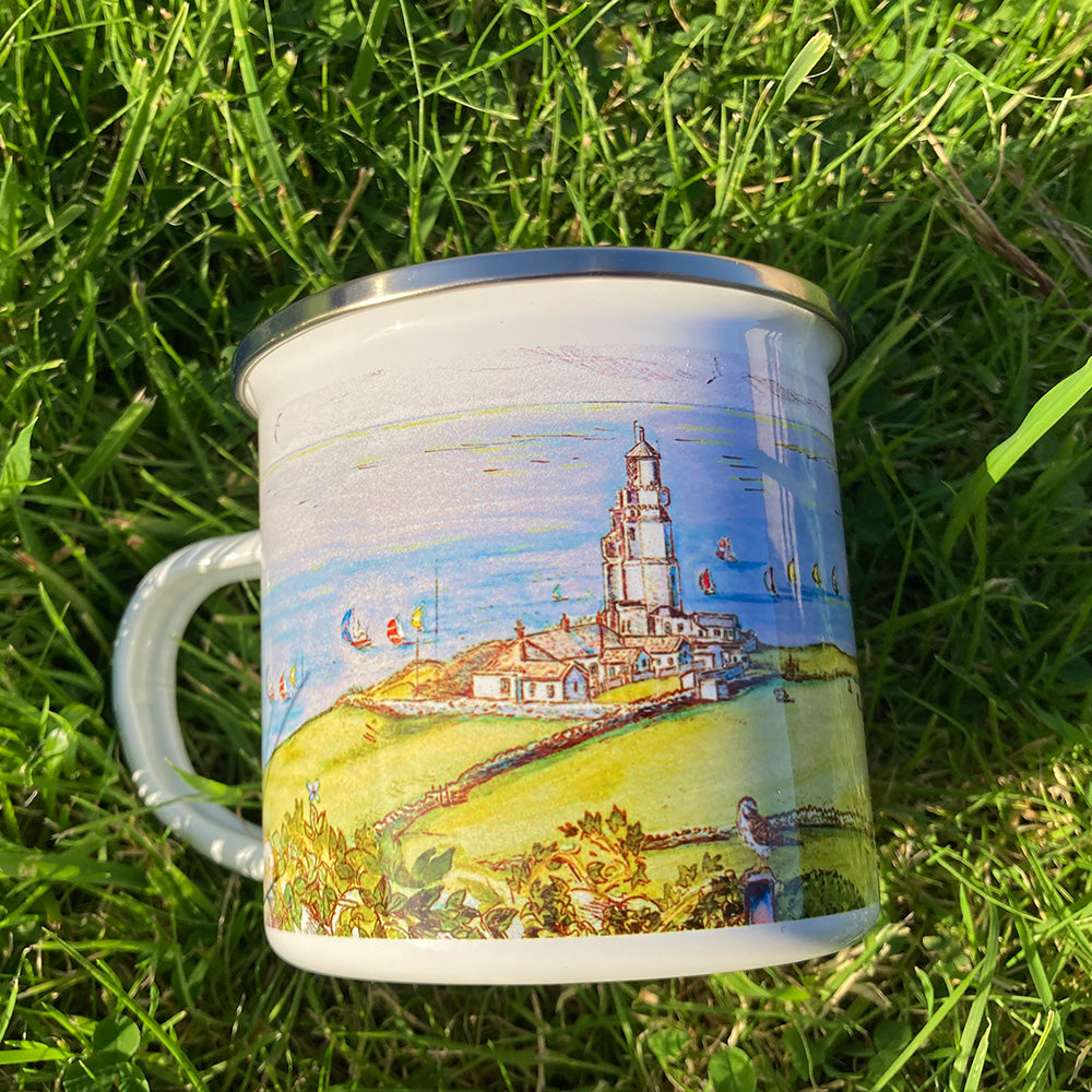 Enamel Mug - 196 St Catherine's Lighthouse image 0