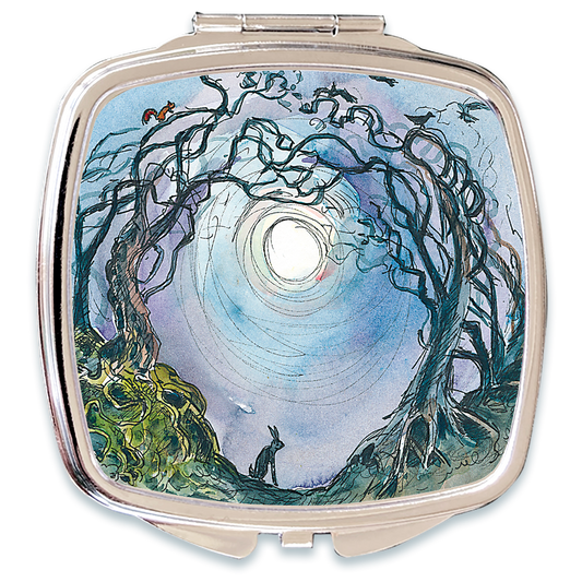 Hare at Moonlight - Compact Mirror