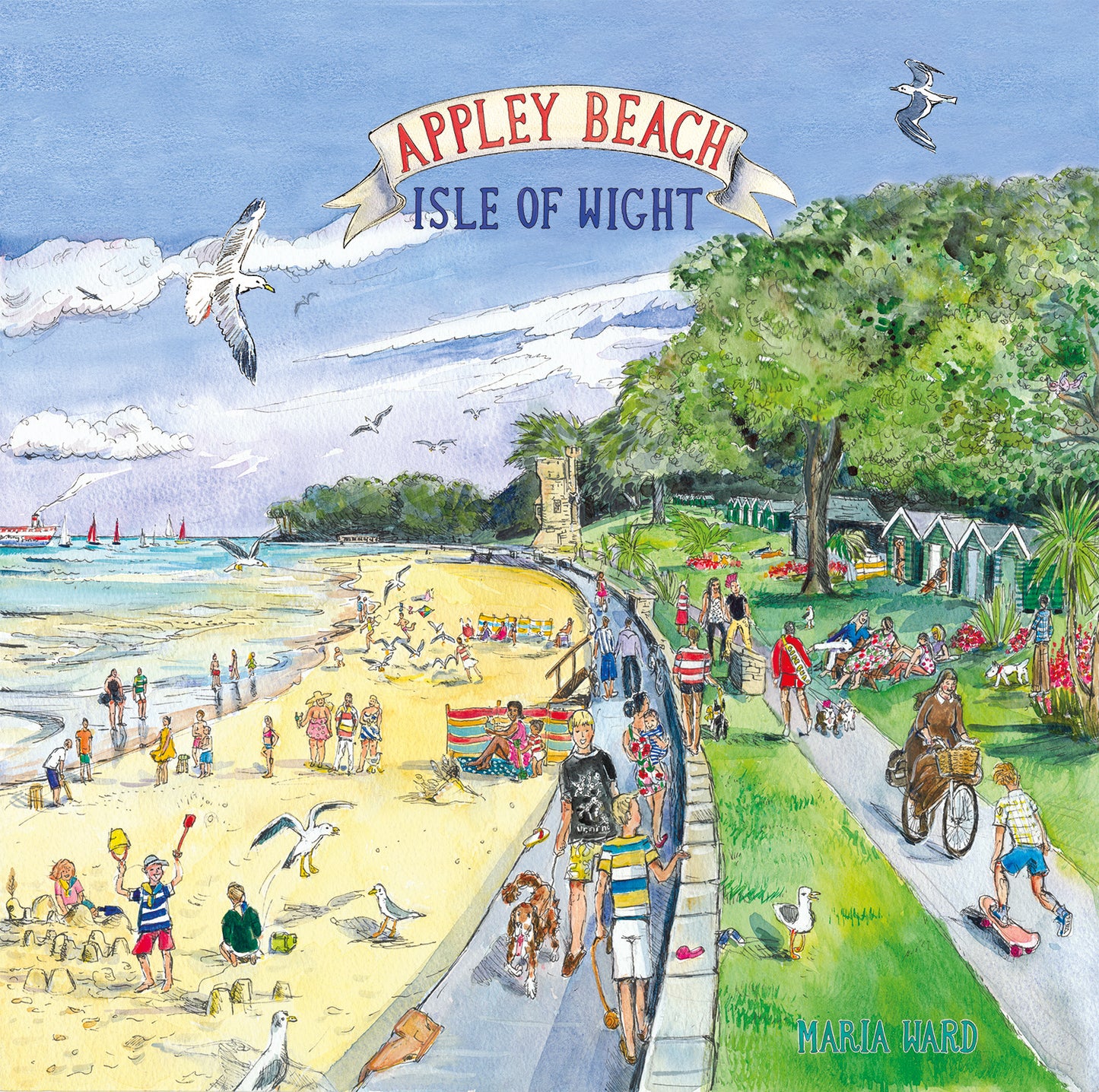 290 - Appley Beach - square print