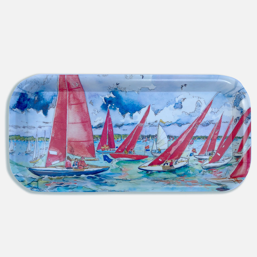 219 Redwings at Cowes - Small melamine tray 28x13cm