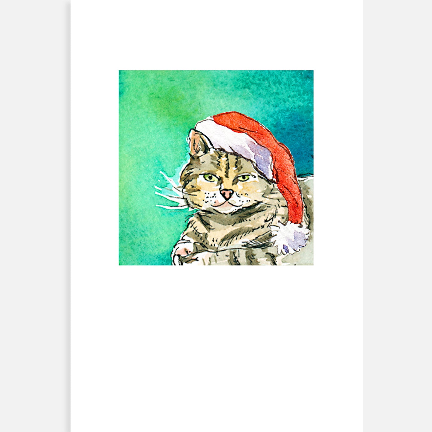 Card - Tabby Christmas cat