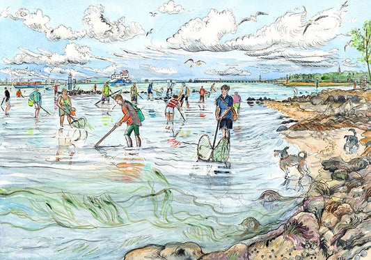 532 - Wootton Bridge shrimpers at low tide