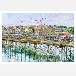 ryde pier christmas card, isle of wight