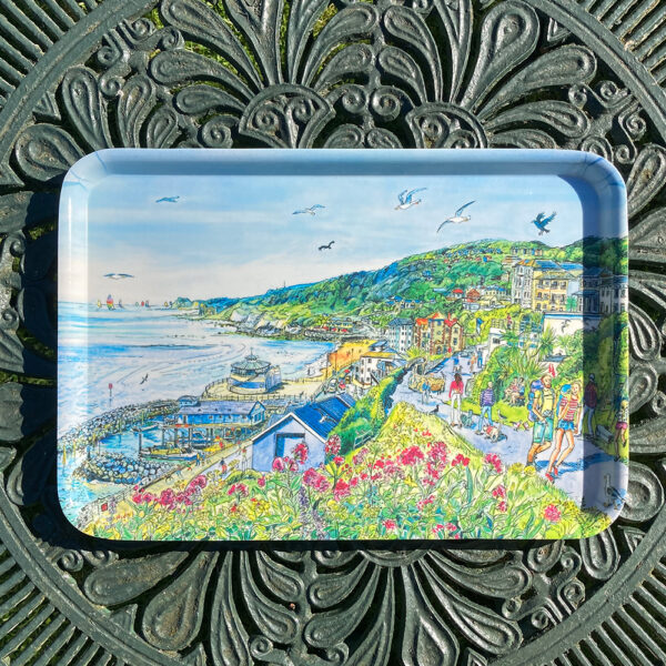 a tray featuring Ventnor bay on the isle of wight